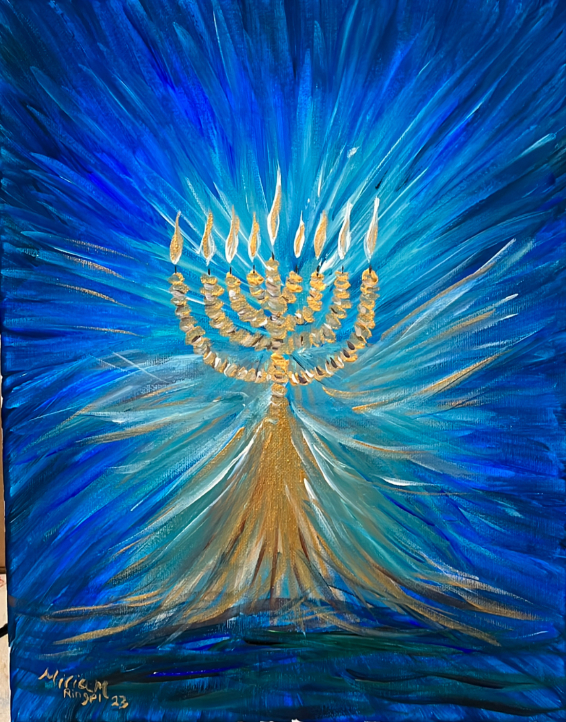 Menorah – Blue